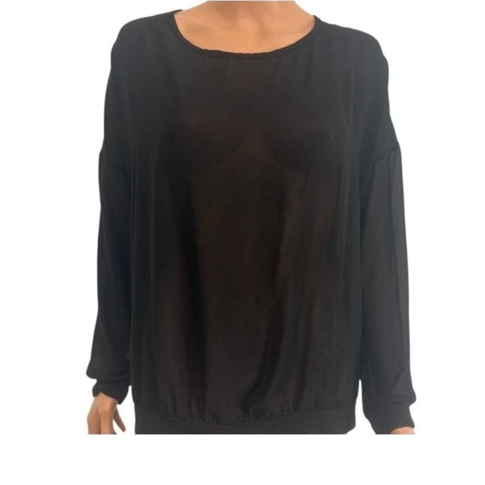 Torrid 1 sheer see through long sleeve top blouse TLS2 3166